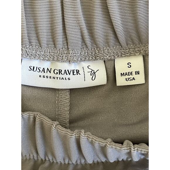 Susan Graver Style Women Gray Elastic Waist Liquid Knit Pants Size Petite M - Picture 9 of 10